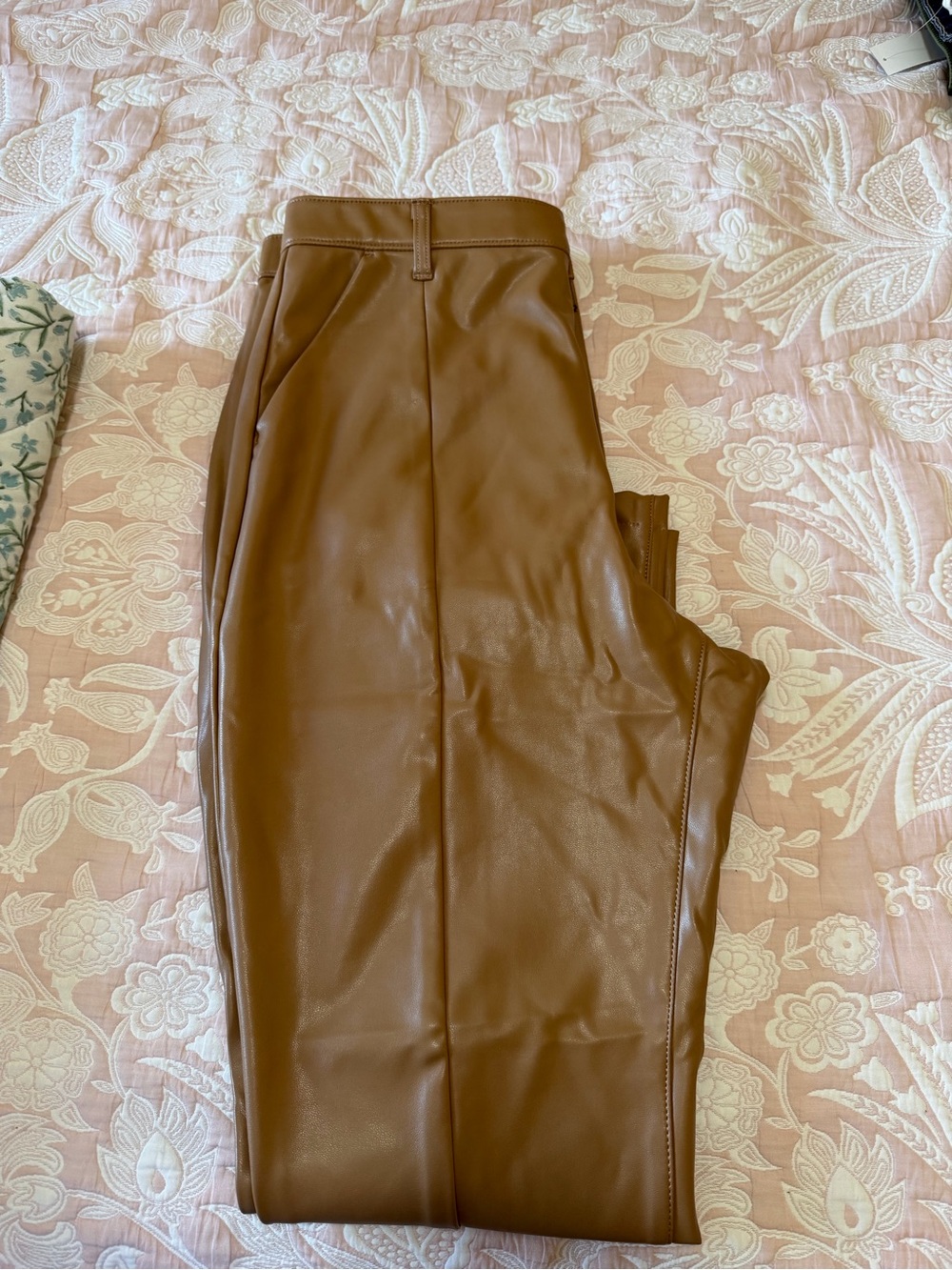 Abercrombie & Fitch Brown Faux Leather Skinny Pants